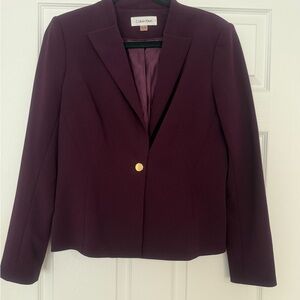 Calvin Klein Women's Deep Purple Blazer